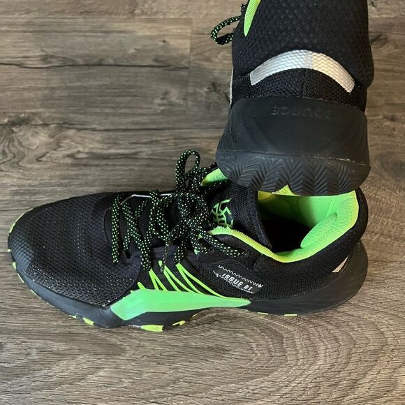 Adidas x Marvel The D.O.N Issue #1 Stealth Spider-Man Shoes Black Green size 11 - Picture 3 of 7